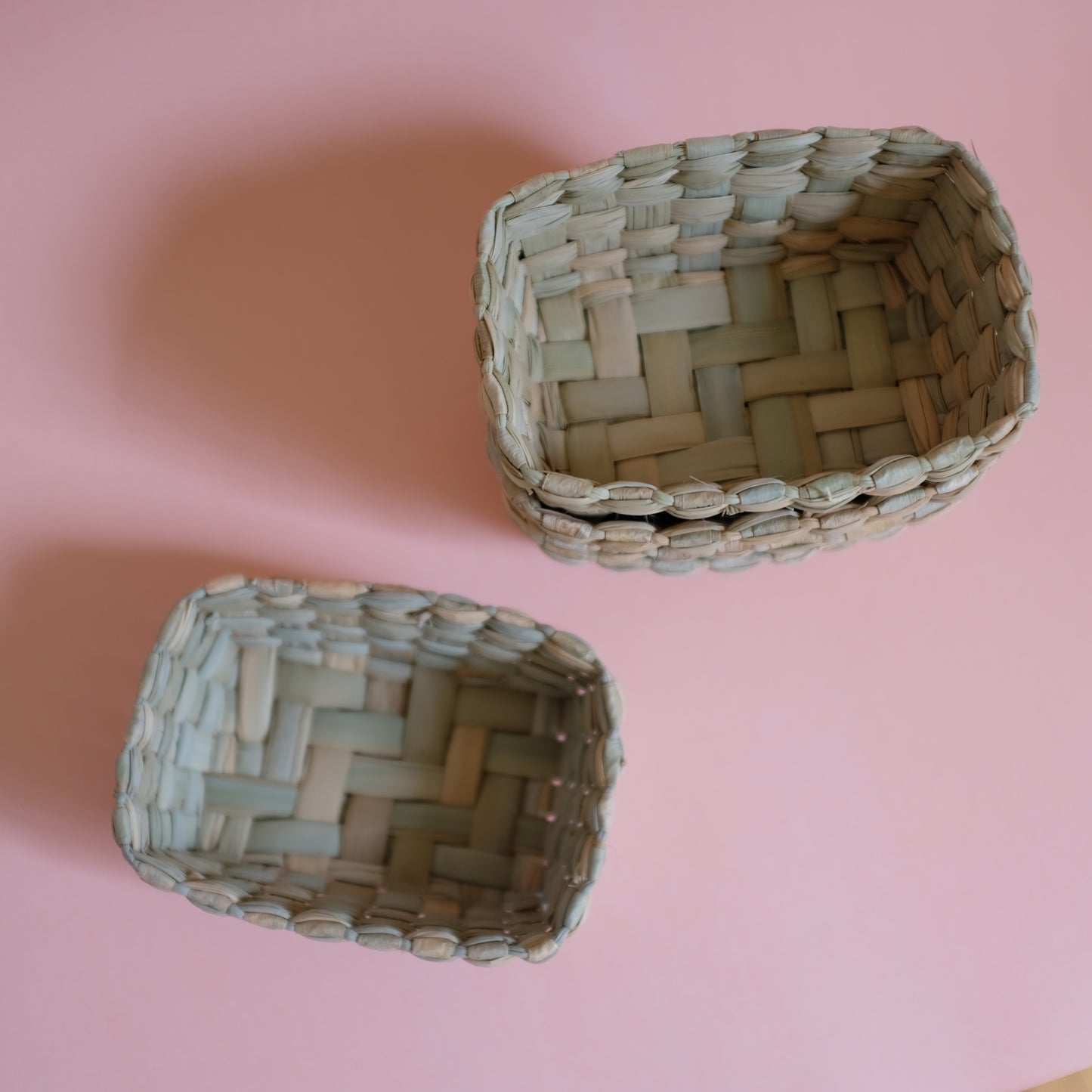 Rectangular Palm Leaf Basket