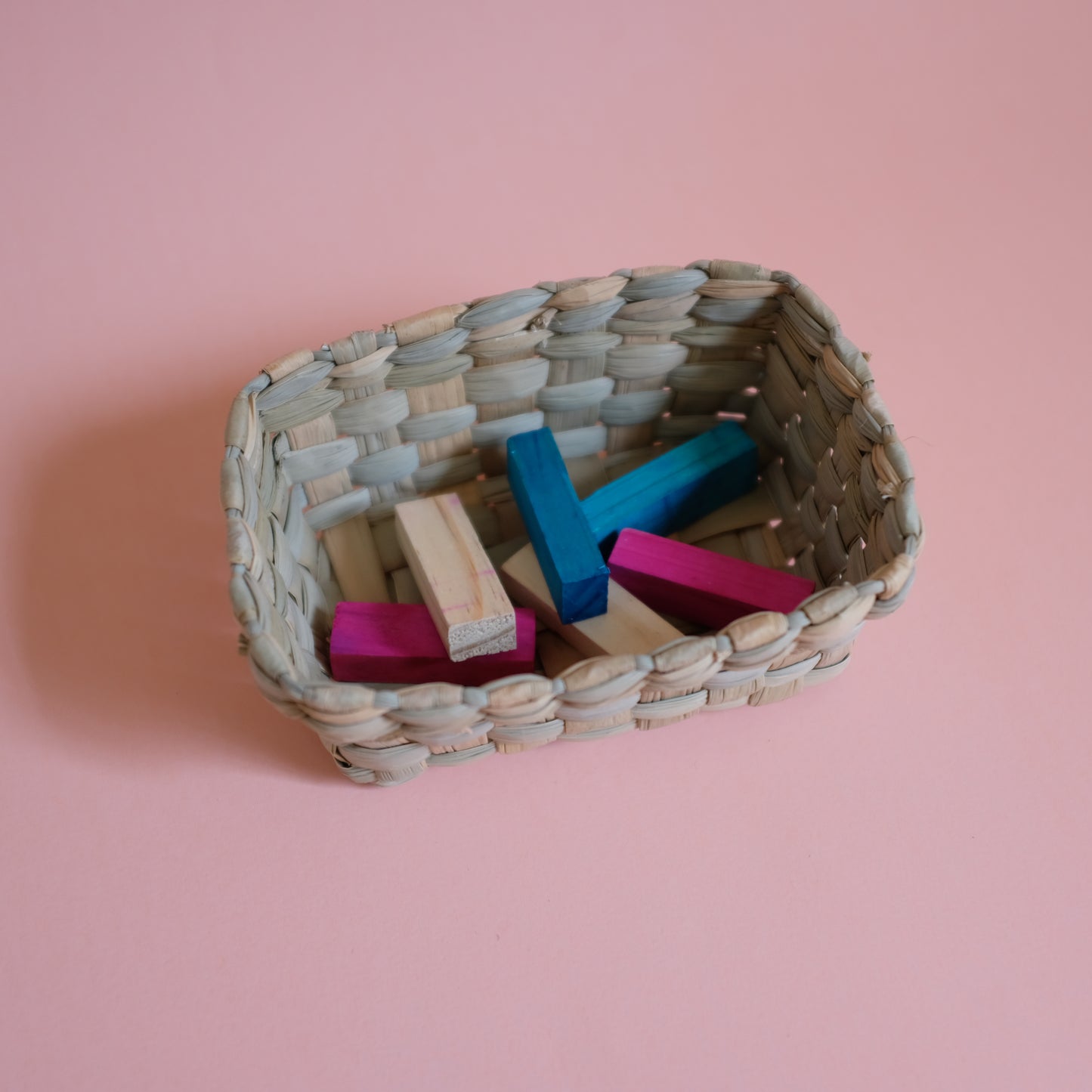 Rectangular Palm Leaf Basket